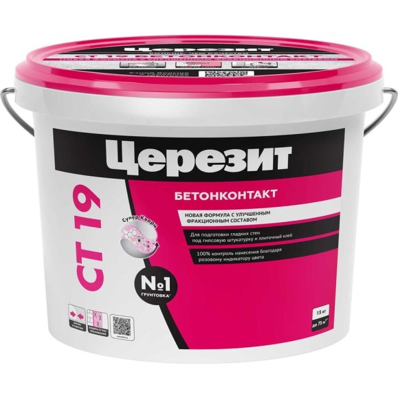 Грунтовка бетонконтакт Церезит CT 19 15 кг 1/44 22871 1454848