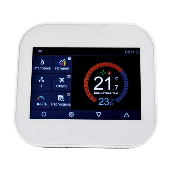 Термостат DFDESIGN DF-MC6-FGC1 (24V, управление 0-10V, Wifi, белый) 5678000000006 Термостат DFDESIGN DF-MC6-FGC1 (24V, управление 0-10V, Wifi, белый) 5678000000006