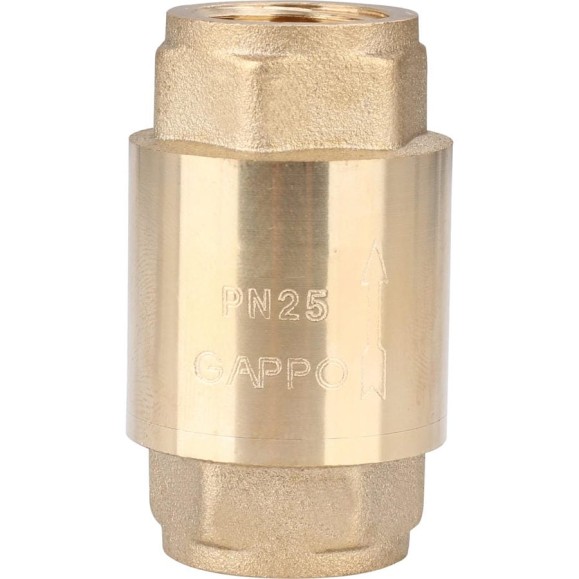 Клапан обратный Gappo ВР-ВР, пружинный, с латунным седлом 1 1/2" G1241.08 Клапан обратный Gappo ВР-ВР, пружинный, с латунным седлом 1 1/2" G1241.08