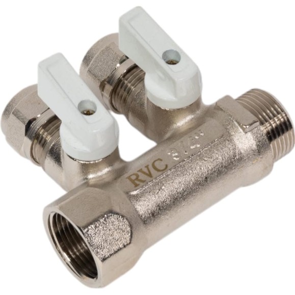 МП коллектор Rvc 3/4 гш-1/2 ш с кранами, 2 выхода (в комплекте ЕК 16x1/2 ) 10882 МП коллектор Rvc 3/4 гш-1/2 ш с кранами, 2 выхода (в комплекте ЕК 16x1/2 ) 10882