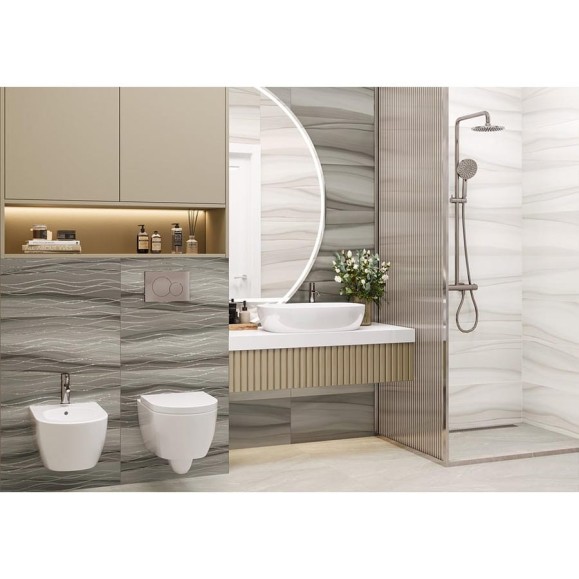Плитка настенная Трейз темный / Treise Dark NewTrend 300x600x9, 1,8м2, серый WT36TRS18 Плитка настенная Трейз темный / Treise Dark NewTrend 300x600x9, 1,8м2, серый WT36TRS18