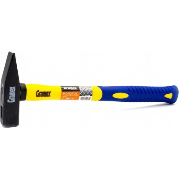 Молоток Gramex 300 г, с фибергласовой ручкой кованый (6/60) 005944 Молоток Gramex 300 г, с фибергласовой ручкой кованый (6/60) 005944