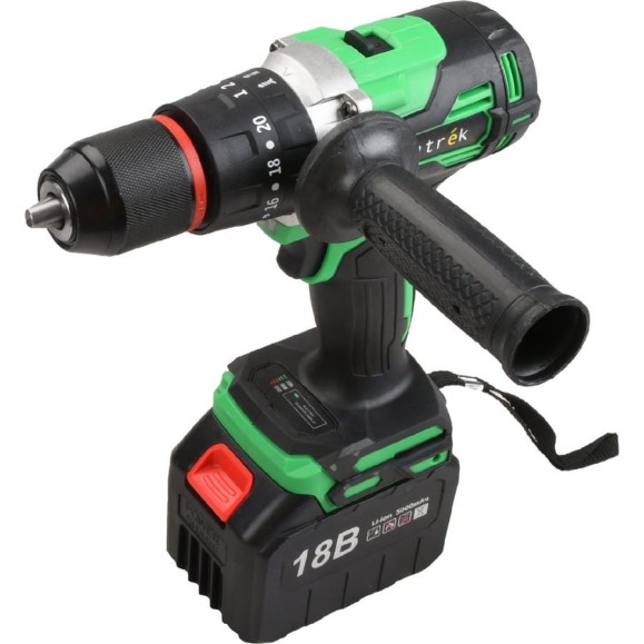 Аккумуляторная ударная дрель-шуруповерт Zitrek Green Impact 18V (18В, Li-ion 2x5.0Ач) 063-4046