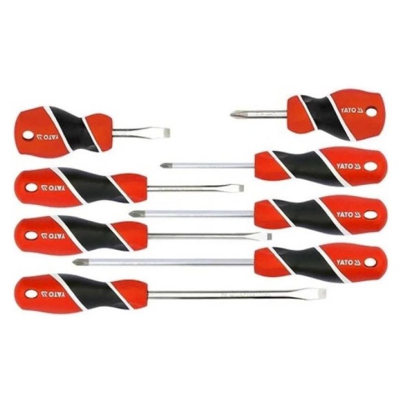 Набор отвёрток YATO SL/PH, 8 предметов YT-25976 361325976 092 1 Набор отвёрток YATO SL/PH, 8 предметов YT-25976 361325976 092 1