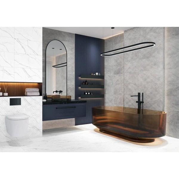 Декор Лимс Ромб темный / Lims Dark Rhomb NewTrend 300x600x9, серый DW36LMM25