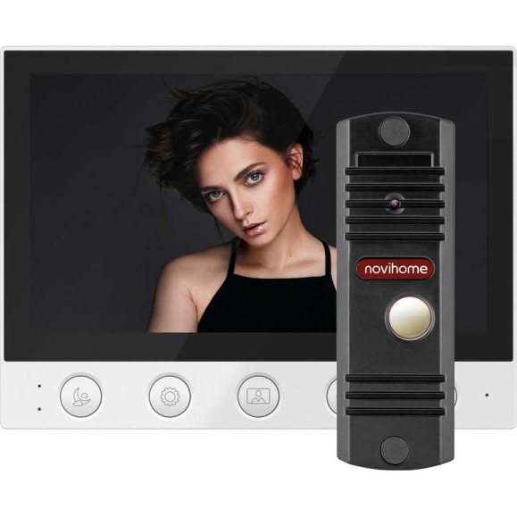 Комплект видеодомофона Novihome для дома, дачи, квартиры SIMPLE 7 FHD KIT: монитор и вызывная панель FHD, функция Не беспокоить, совместим с подъездным домофоном через модуль сопряжения 4390 Комплект видеодомофона Novihome для дома, дачи, квартиры SIMPLE 7 FHD KIT: монитор и вызывная панель FHD, функция Не беспокоить, совместим с подъездным домофоном через модуль сопряжения 4390