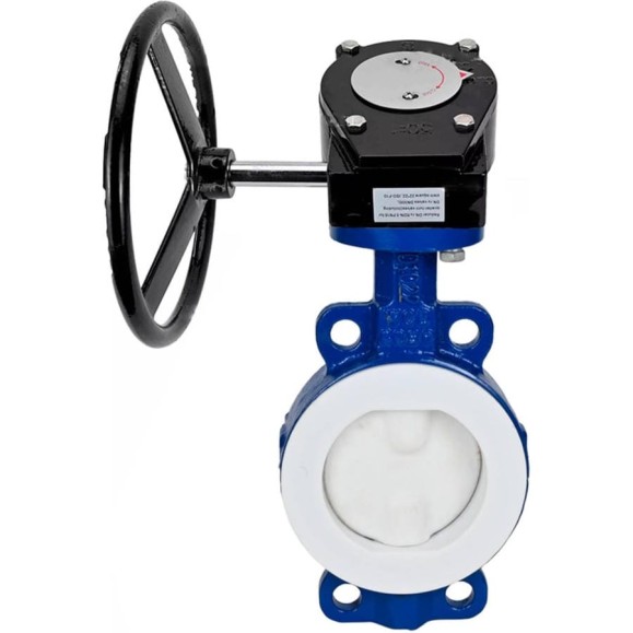Затвор DN.ru дисковый WCB-WCB-PTFE-PTFE-Fb-R Ду250 Ру16 футерованный с редуктором RDN-5 D050-59302 Затвор DN.ru дисковый WCB-WCB-PTFE-PTFE-Fb-R Ду250 Ру16 футерованный с редуктором RDN-5 D050-59302