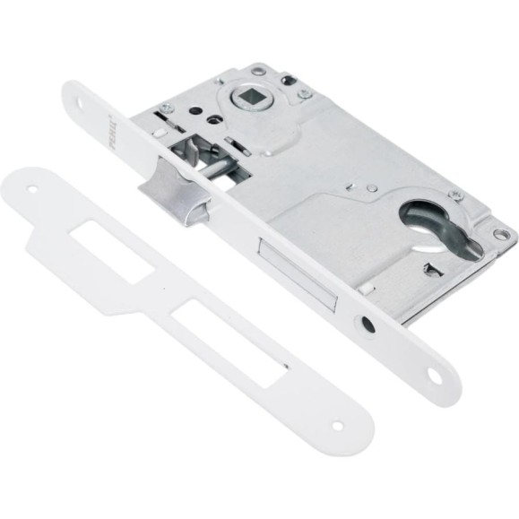 Замок Ренц, 1 ригель и защелка, с подшипниками, белый INLBB 8550-2/1 White