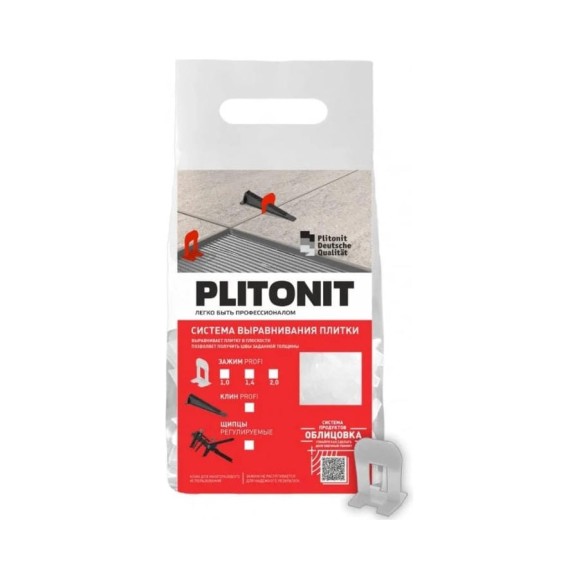 Система выравнивания плитки PLITONIT зажим SVP-PROFI 1 мм, 500 шт Н009319
