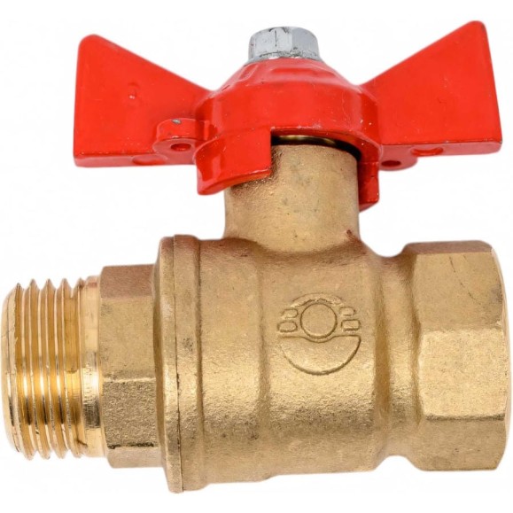 Кран шаровой Valfex N/P59 БИРКА для воды 1/2" ВР/НР ручка-бабочка, латунный 11Б27фт1М (96/24) VF.218.LB1.012.N/P59.Bir Кран шаровой Valfex N/P59 БИРКА для воды 1/2" ВР/НР ручка-бабочка, латунный 11Б27фт1М (96/24) VF.218.LB1.012.N/P59.Bir