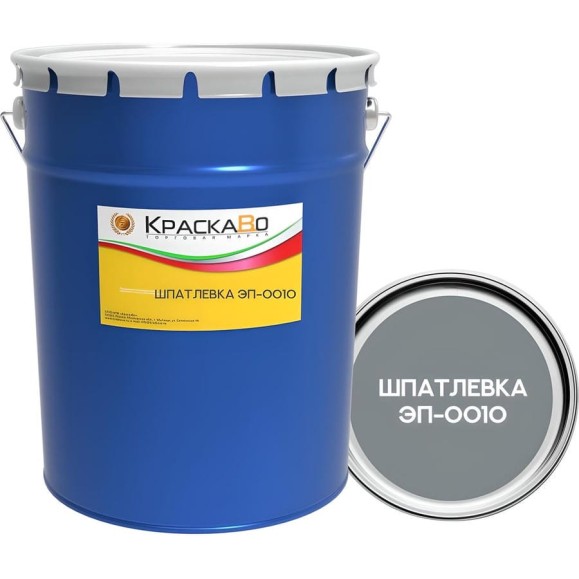 Шпатлевка КраскаВо ЭП-0010 серая 20 кг + 1,7 кг (комплект) 4620105773676 Шпатлевка КраскаВо ЭП-0010 серая 20 кг + 1,7 кг (комплект) 4620105773676