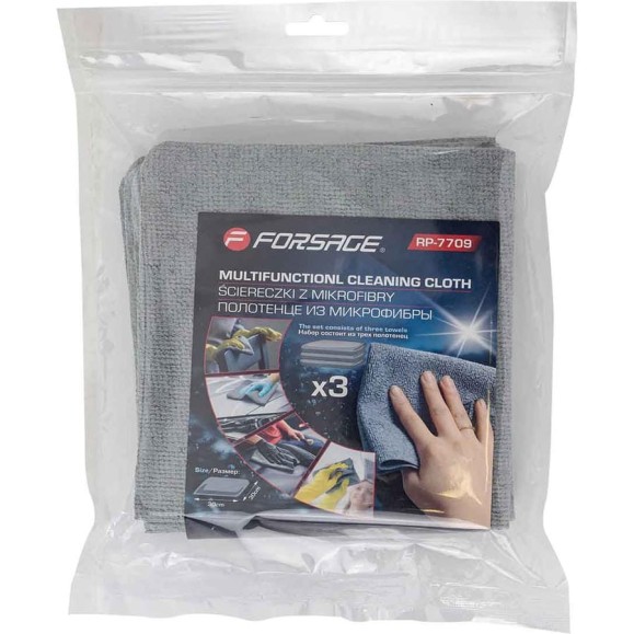 Салфетка из микрофибры Forsage 30х30 см, (комплект 3 шт) F-RP-7709(58099) Салфетка из микрофибры Forsage 30х30 см, (комплект 3 шт) F-RP-7709(58099)