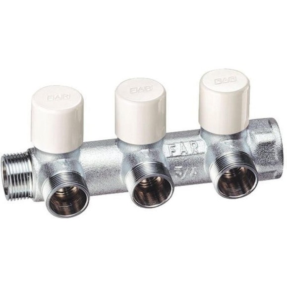 Коллектор балансировочный FAR 1 (НР-ВР) с 3 отв. 1/2 EU, хром.(аналог FK 3870 112) FK 3879 11203 Коллектор балансировочный FAR 1 (НР-ВР) с 3 отв. 1/2 EU, хром.(аналог FK 3870 112) FK 3879 11203
