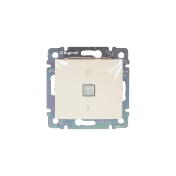 Выключатель Legrand одноклавишный двухполюсный с индикацией Legrand Valena 10А 250В схема 2T безвинтовые зажимы слоновая кость 774349 Выключатель Legrand одноклавишный двухполюсный с индикацией Legrand Valena 10А 250В схема 2T безвинтовые зажимы слоновая кость 774349