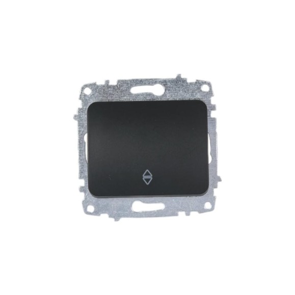 Выключатель 1 клавишный проходной Elbi Jazz M+K vantablack 607-014800-209 Выключатель 1 клавишный проходной Elbi Jazz M+K vantablack 607-014800-209