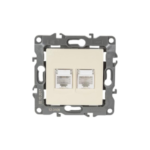 Комбинированная розетка ЭРА 12-3109-02 RJ45 RJ11, IP20, 12, слоновая кость Б0018249 Комбинированная розетка ЭРА 12-3109-02 RJ45 RJ11, IP20, 12, слоновая кость Б0018249