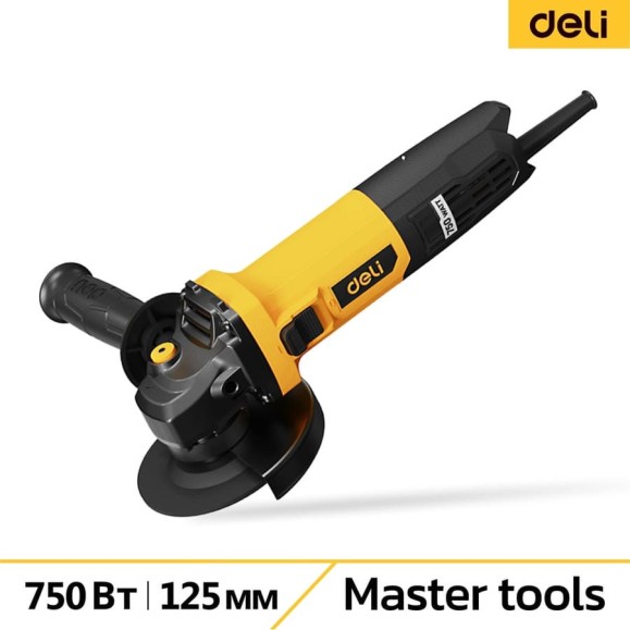 Угловая шлифмашина сетевая DELI DL-JM125-E2 (750Вт, 125мм, 12000об/мин, картон) 166255 Угловая шлифмашина сетевая DELI DL-JM125-E2 (750Вт, 125мм, 12000об/мин, картон) 166255