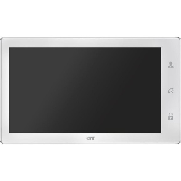 Монитор видеодомофона CTV -M4106AHD W стеклянная сенсорная панель управления Easy Buttons с технологией Touch Screen, автоответчик, белый 10-0000342
