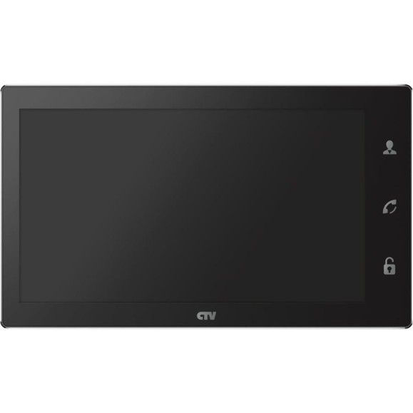Монитор видеодомофона CTV -M4106AHD B стеклянная сенсорная панель управления Easy Buttons с технологией Touch Screen, автоответчик, черный 10-0000341