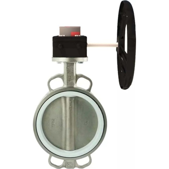Затвор DN.ru 316L-316L-PTFE Ду300 Ру16 с редуктором HGB-3 D050-12142 Затвор DN.ru 316L-316L-PTFE Ду300 Ру16 с редуктором HGB-3 D050-12142