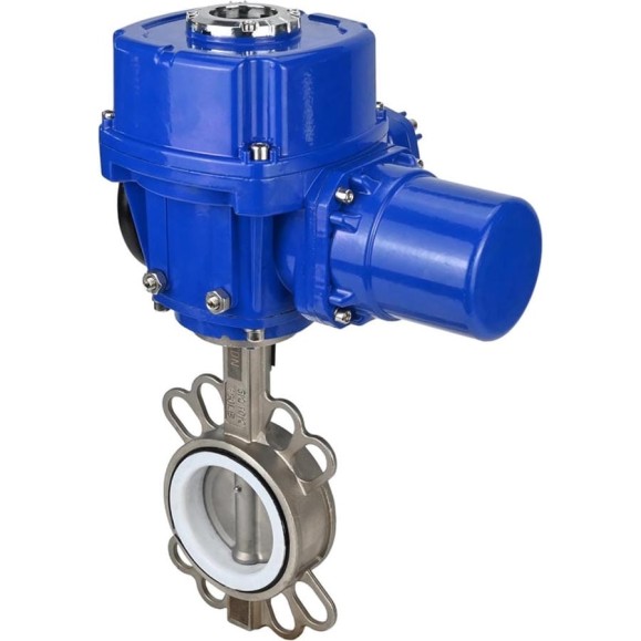 Затвор DN.ru 316L-316L-PTFE Ду125 Ру16 с электроприводом QT-W (M)-020 380В D050-12574 Затвор DN.ru 316L-316L-PTFE Ду125 Ру16 с электроприводом QT-W (M)-020 380В D050-12574