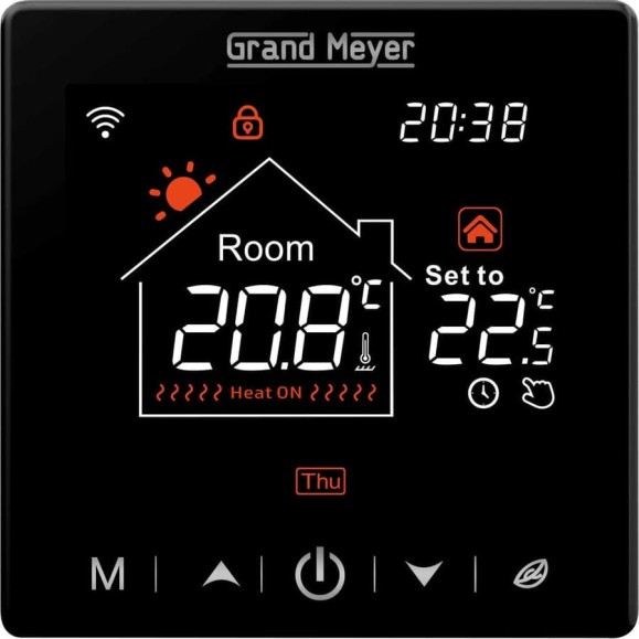 Терморегулятор Grand Meyer Wi-Fi черный SN-20 Терморегулятор Grand Meyer Wi-Fi черный SN-20