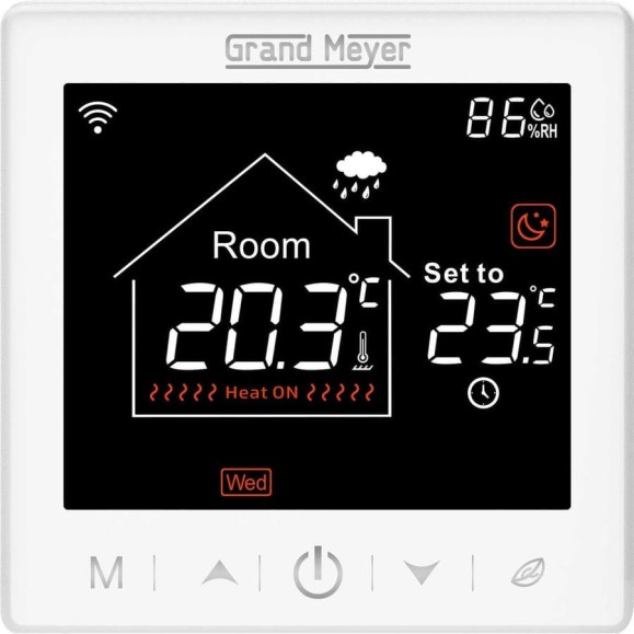 Терморегулятор Grand Meyer Wi-Fi белый SN-10 Терморегулятор Grand Meyer Wi-Fi белый SN-10