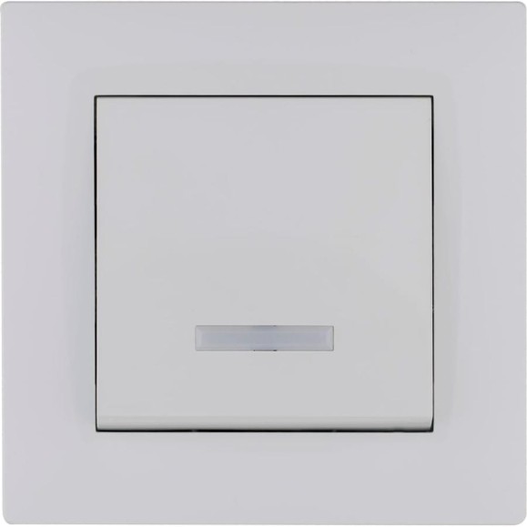 Выключатель MAKEL 1-клавишный СП KAREA RIZZ 10А IP20 с подсветкой бел. 88001021 Выключатель MAKEL 1-клавишный СП KAREA RIZZ 10А IP20 с подсветкой бел. 88001021