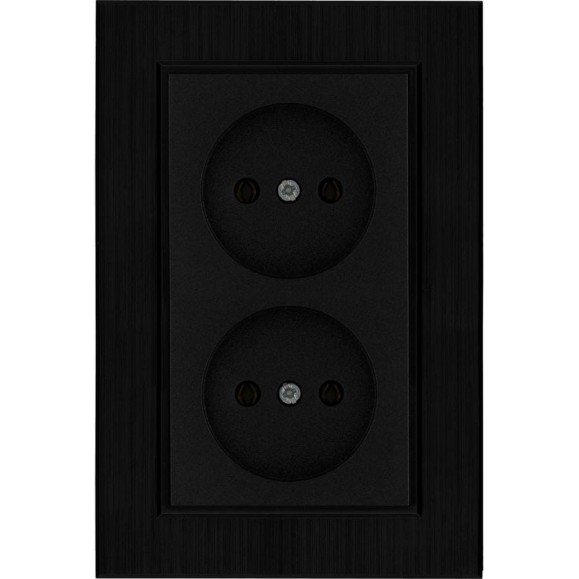 Розетка MAKEL 2-я без заземления СП KAREA LINE STAR 16А IP20 черн. 86054017 Розетка MAKEL 2-я без заземления СП KAREA LINE STAR 16А IP20 черн. 86054017