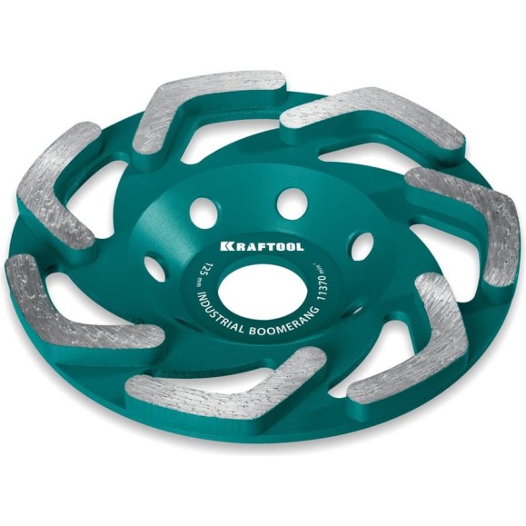 Сегментная алмазная чашка KRAFTOOL Industrial Boomerang d 125 мм 33445-125 Сегментная алмазная чашка KRAFTOOL Industrial Boomerang d 125 мм 33445-125