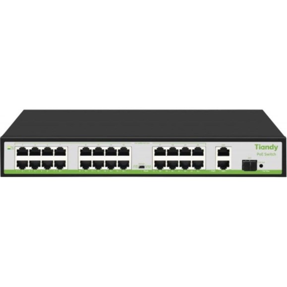 Неуправляемый РоЕ коммутатор Tiandy 27 портов TC-P3S027 H/2421/AT/260 00-01024126 Неуправляемый РоЕ коммутатор Tiandy 27 портов TC-P3S027 H/2421/AT/260 00-01024126