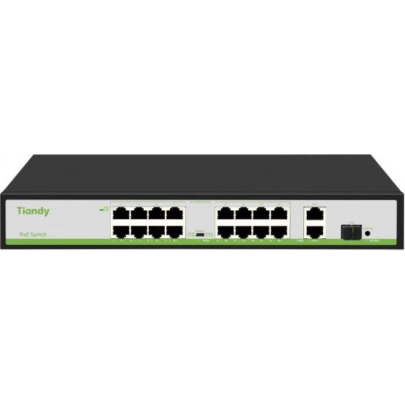Неуправляемый РоЕ коммутатор Tiandy 19 портов TC-P3S019 H/1621/AT/180 00-01024124 Неуправляемый РоЕ коммутатор Tiandy 19 портов TC-P3S019 H/1621/AT/180 00-01024124