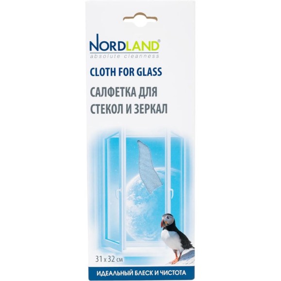 Салфетка для стекол и зеркал NORDLAND 31х32 см 391558