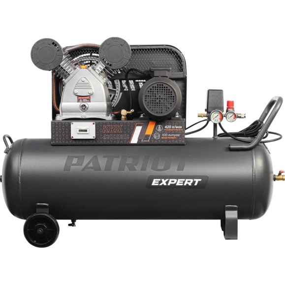 Компрессор Patriot KRX 420 L100 D, поршневой, ременной, масляный, 420 л/мин, 100 л, 10 бар, 2.2 кВт, 400 В 545302320 Компрессор Patriot KRX 420 L100 D, поршневой, ременной, масляный, 420 л/мин, 100 л, 10 бар, 2.2 кВт, 400 В 545302320