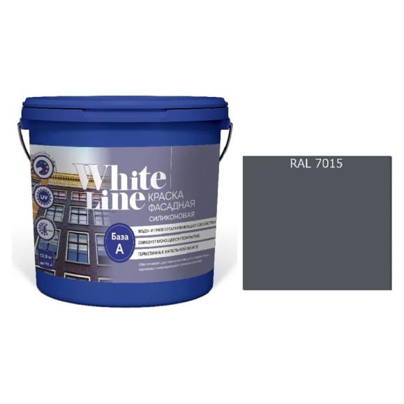 Кhfcrf White Line WL ВД фасадная силиконовая RAL 7015 (вед 16 л/20,5 кг) 4690417118762 Кhfcrf White Line WL ВД фасадная силиконовая RAL 7015 (вед 16 л/20,5 кг) 4690417118762