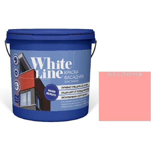 КРАСКА WL ВД ЭЛАСТИЧНАЯ S 0540 Y 90 R (вед 9 л/12,8 кг) White Line 4690417113958 КРАСКА WL ВД ЭЛАСТИЧНАЯ S 0540 Y 90 R (вед 9 л/12,8 кг) White Line 4690417113958