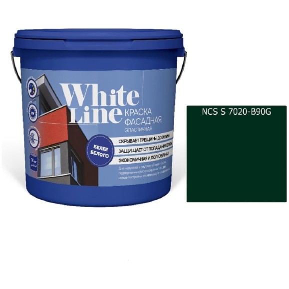 Краска White Line WL ВД эластичная S 7020 B 90 G (вед 2,7 л/ 3,4кг) 4690417114535 Краска White Line WL ВД эластичная S 7020 B 90 G (вед 2,7 л/ 3,4кг) 4690417114535