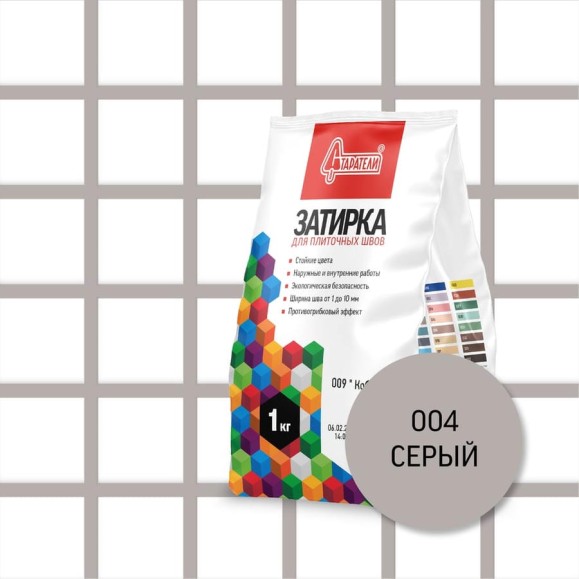 Затирочная смесь для плиточных швов Старатели 1 кг, серый 004 3277/3489
