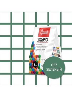 Затирочная смесь для плиточных швов Старатели 2 кг, зелёный 027 3277/3542