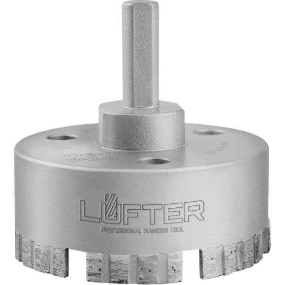 Коронка алмазная LUFTER TURBO LASER керамогранит, керамика 70 мм 027-70 Коронка алмазная LUFTER TURBO LASER керамогранит, керамика 70 мм 027-70