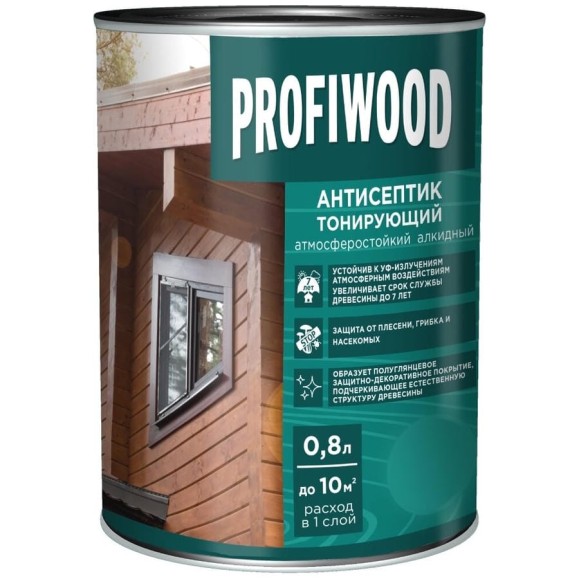 Антисептик тонирующий PROFIWOOD палисандр 0.6 кг 85202 Антисептик тонирующий PROFIWOOD палисандр 0.6 кг 85202
