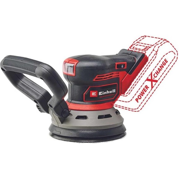 Шлифмашина эксцентриковая Einhell PXC TP-RS 18/32 Li BL, 18В, 125мм, 3.2мм, без АКК и ЗУ 4462020 Шлифмашина эксцентриковая Einhell PXC TP-RS 18/32 Li BL, 18В, 125мм, 3.2мм, без АКК и ЗУ 4462020