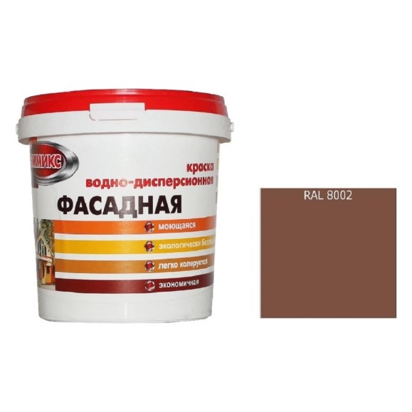 Краска ВД для нар/работ моющаяся Эммикс RAL 8002 (вед 4,5 л/6,3 кг) 4690417122004 Краска ВД для нар/работ моющаяся Эммикс RAL 8002 (вед 4,5 л/6,3 кг) 4690417122004