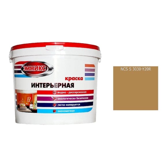 Краска интерьерная Эммикс ВД, моющаяся, S 3030 Y 20 R, ведро 16 л, 22,5 кг 4690417126675 Краска интерьерная Эммикс ВД, моющаяся, S 3030 Y 20 R, ведро 16 л, 22,5 кг 4690417126675