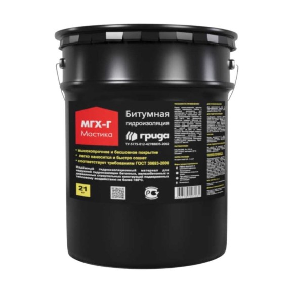 Битумная мастика ГРИДА МГХ-Г, 21 КГ, 1/33 206173 НФ-00000230