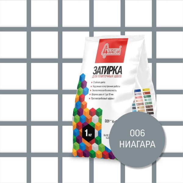 Затирочная смесь для плиточных швов Старатели 1 кг, ниагара 006 3277/3492