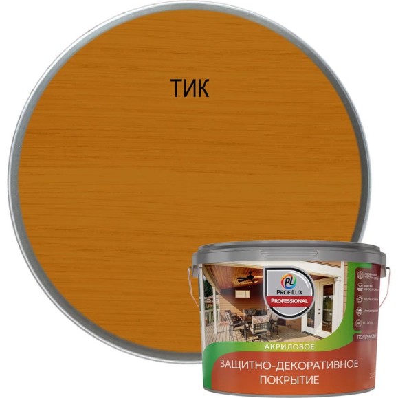 Лак акриловый защитно-декоративный Professional тик, 9 л МП00-011846 Лак акриловый защитно-декоративный Professional тик, 9 л МП00-011846