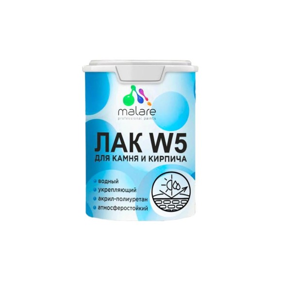 Лак MALARE колерованный укрывной для камня и кирпича W5 для дерева и минеральных поверхностей, водный без запаха быстросохнущий, полуглянцевый RAL 7024 графит, 0.9 кг. ЛВККАМ7024ПГ0090 Лак MALARE колерованный укрывной для камня и кирпича W5 для дерева и минеральных поверхностей, водный без запаха быстросохнущий, полуглянцевый RAL 7024 графит, 0.9 кг. ЛВККАМ7024ПГ0090