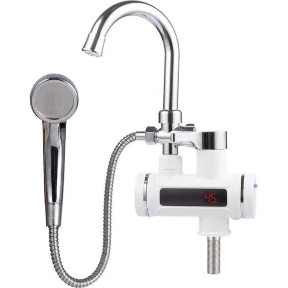 Кран-водонагреватель проточного типа UNIPUMP BEF-001-03 с дисплеем и душевой лейкой 90082