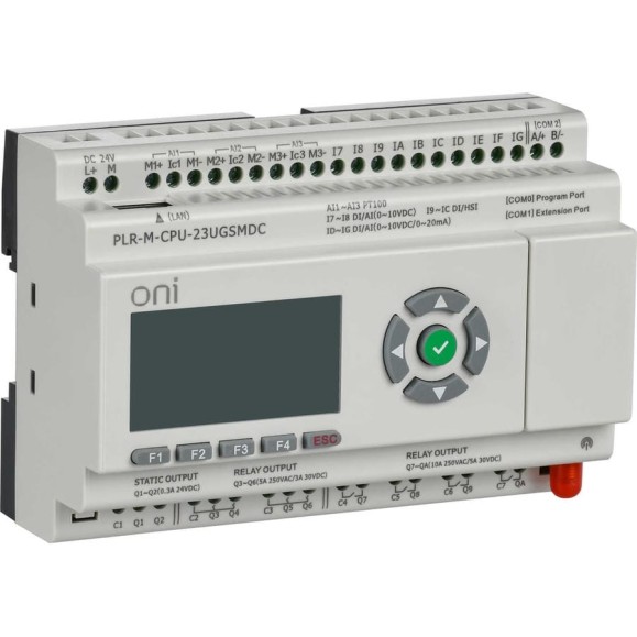 Микро ONI ПЛК PLR-M. CPU с GSM DI10/PT3/DO08(R)/02(T) 24В DC PLR-M-CPU-23UGSMDC Микро ONI ПЛК PLR-M. CPU с GSM DI10/PT3/DO08(R)/02(T) 24В DC PLR-M-CPU-23UGSMDC